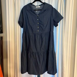 Denim Dress with Pockets